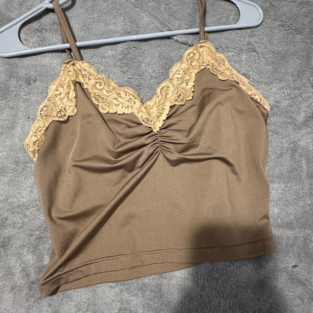 brown crop top request for discounts